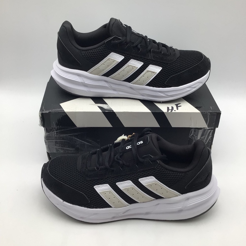 Adidas Astrastar Mens Running Shoes Black White‎ Grey JR5563 Size 10.5 NEW